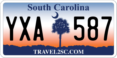SC license plate YXA587