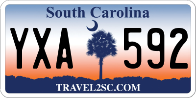 SC license plate YXA592