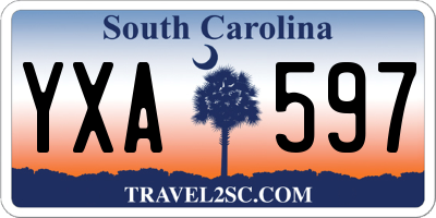 SC license plate YXA597