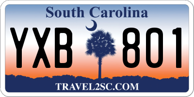 SC license plate YXB801