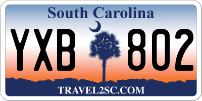SC license plate YXB802