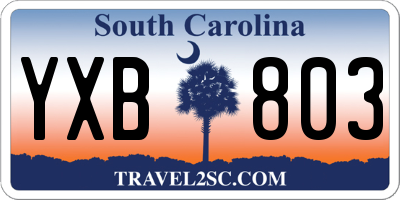 SC license plate YXB803