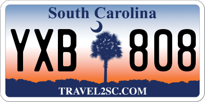 SC license plate YXB808