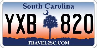SC license plate YXB820