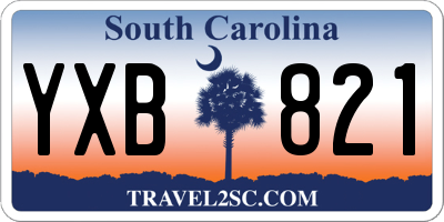 SC license plate YXB821