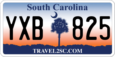 SC license plate YXB825
