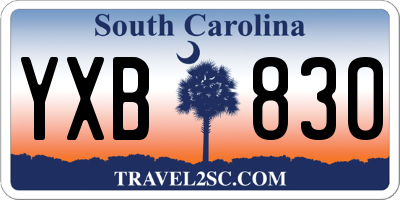 SC license plate YXB830