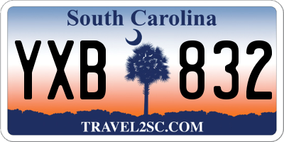 SC license plate YXB832