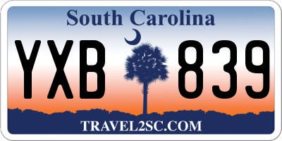 SC license plate YXB839