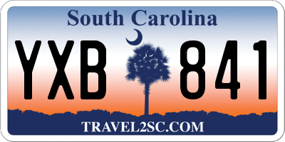 SC license plate YXB841