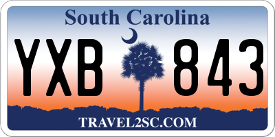 SC license plate YXB843