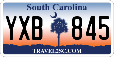 SC license plate YXB845