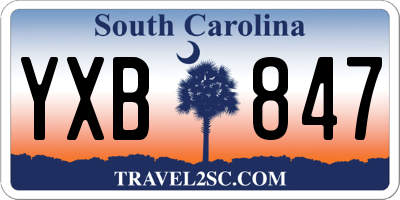 SC license plate YXB847