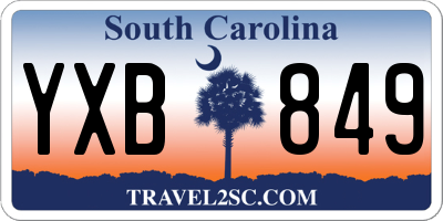 SC license plate YXB849