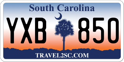 SC license plate YXB850