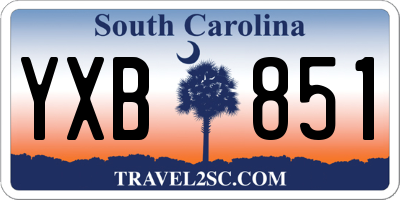 SC license plate YXB851