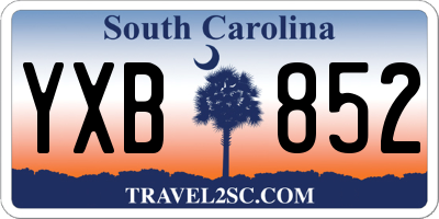 SC license plate YXB852