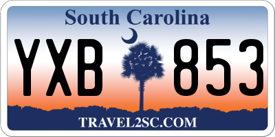 SC license plate YXB853