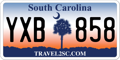 SC license plate YXB858