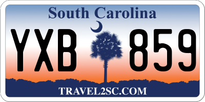 SC license plate YXB859