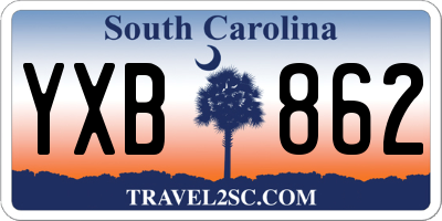SC license plate YXB862