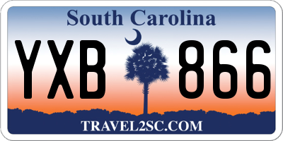 SC license plate YXB866