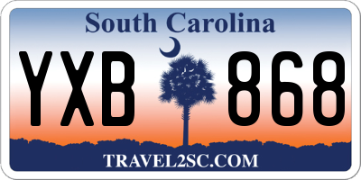 SC license plate YXB868