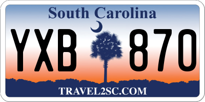 SC license plate YXB870