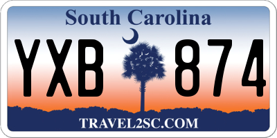 SC license plate YXB874