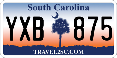 SC license plate YXB875
