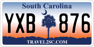 SC license plate YXB876
