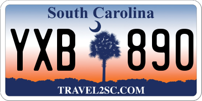 SC license plate YXB890