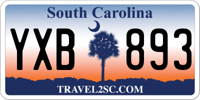 SC license plate YXB893