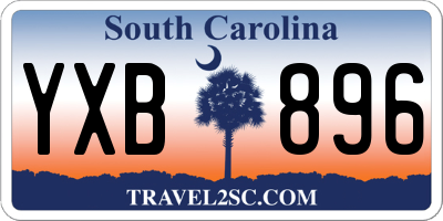 SC license plate YXB896