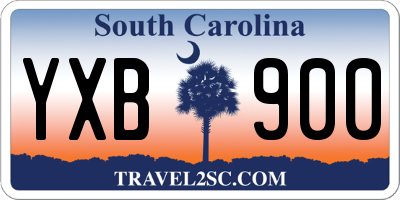 SC license plate YXB900
