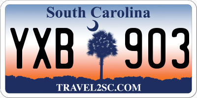 SC license plate YXB903