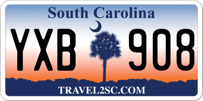 SC license plate YXB908