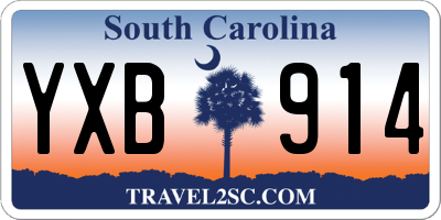 SC license plate YXB914