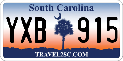 SC license plate YXB915