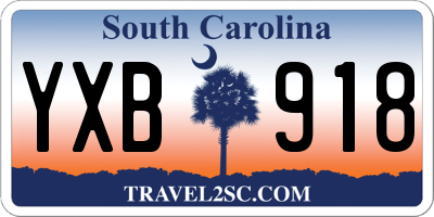 SC license plate YXB918