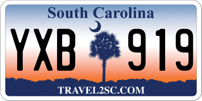 SC license plate YXB919