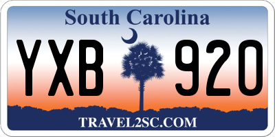 SC license plate YXB920