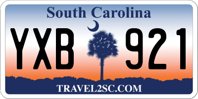 SC license plate YXB921