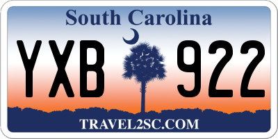SC license plate YXB922