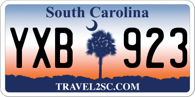 SC license plate YXB923