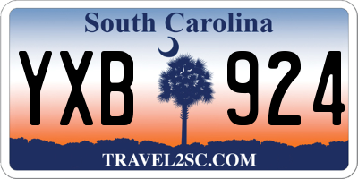 SC license plate YXB924