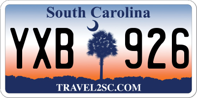 SC license plate YXB926