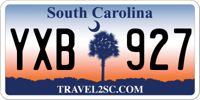 SC license plate YXB927