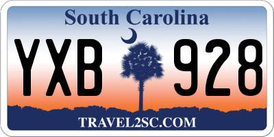 SC license plate YXB928