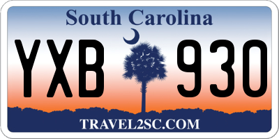 SC license plate YXB930